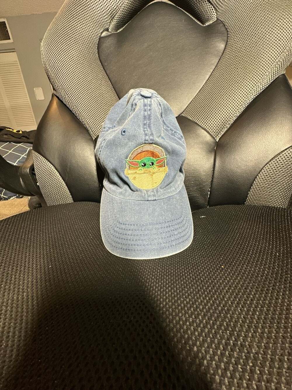 Star Wars The Mandalorian Grogu Baby Yoda Cap Blue Denim